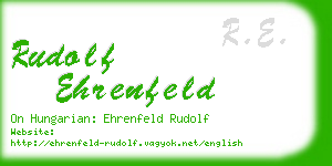 rudolf ehrenfeld business card